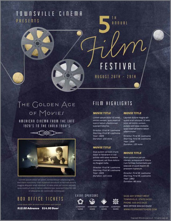 A film festival advertising poster.